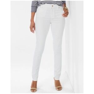 Chico's Jeans 10 Platinum Jegging White Denim Skinny Size 1.5 High Rise Stretch